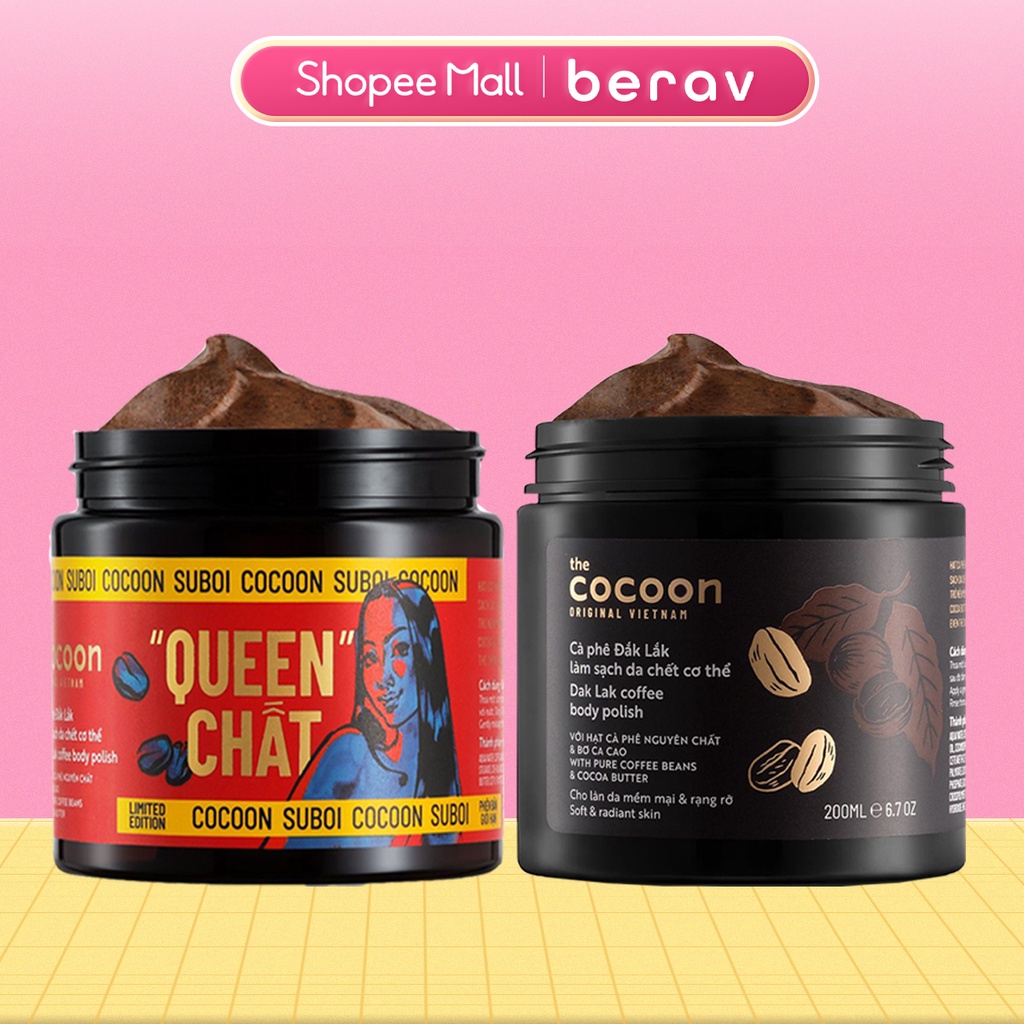 Cà phê Đắk lắk làm sạch da chết COCOON 200ml (Dak lak coffee body polish)