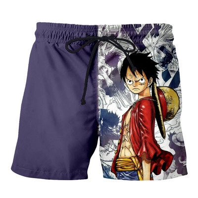 Quần Short Nam In Hình One Piece 3D Thời Trang