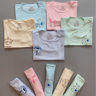 Bộ Cộc Tay Cho Bé Sơ Sinh - Chất Cotton Thông Hơi Quảng Châu Siêu Mềm Mát - Quần Áo Cho Bé Trai Bé Gái Sơ Sinh 3-13KG