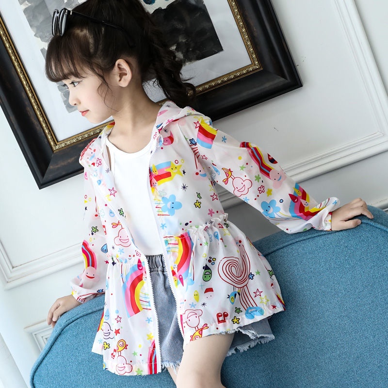 Áo Khoác Chống Nắng Mùa Hè Siêu Mỏng Thoáng Khí Dễ Thương Phong Cách Mới Bara Online ip Cho Bé Gái Sk