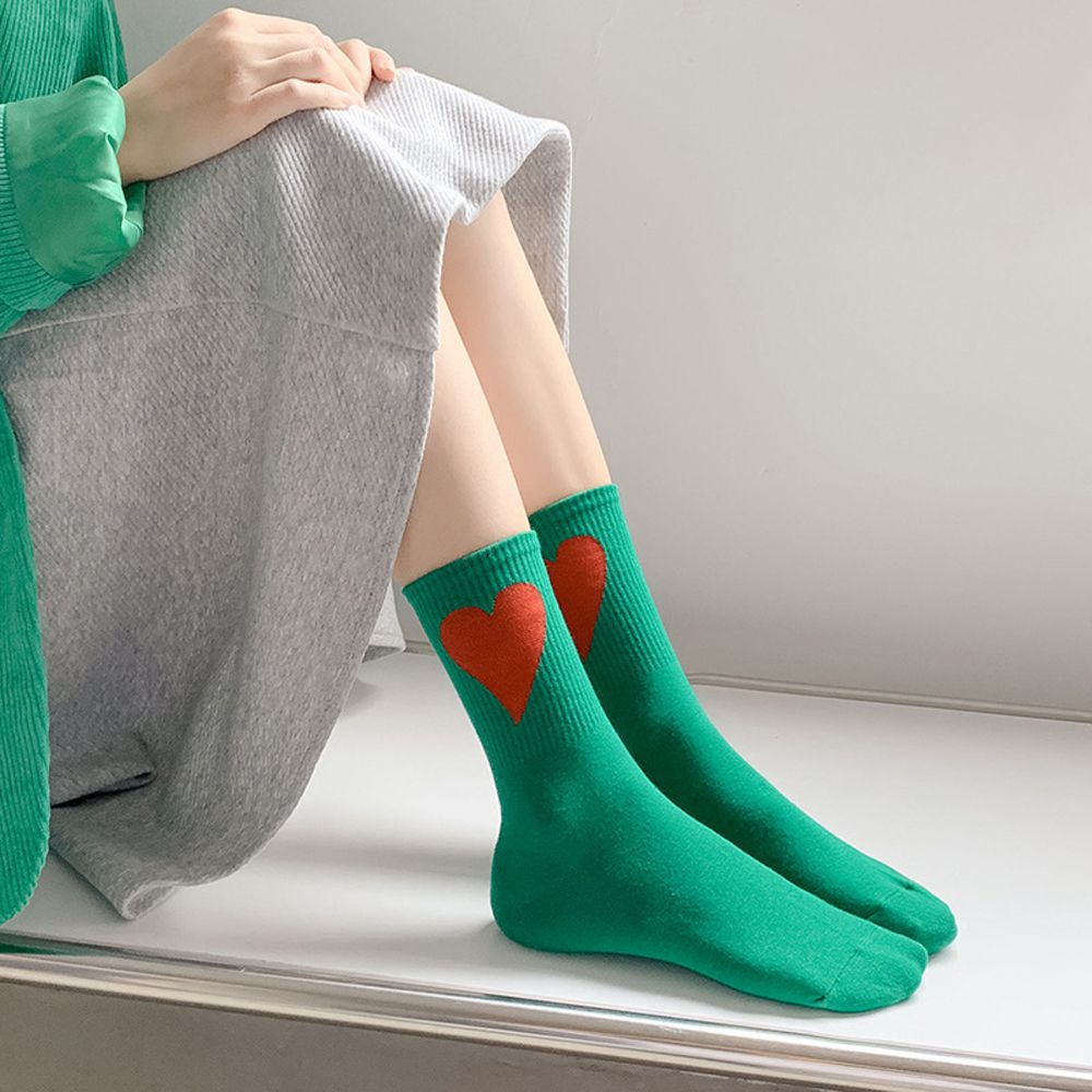 Vớ cotton cổ cao thoáng khí màu sắc ngọt ngào phong cách Nhật Bản Hàn Quốc dành cho nữ
