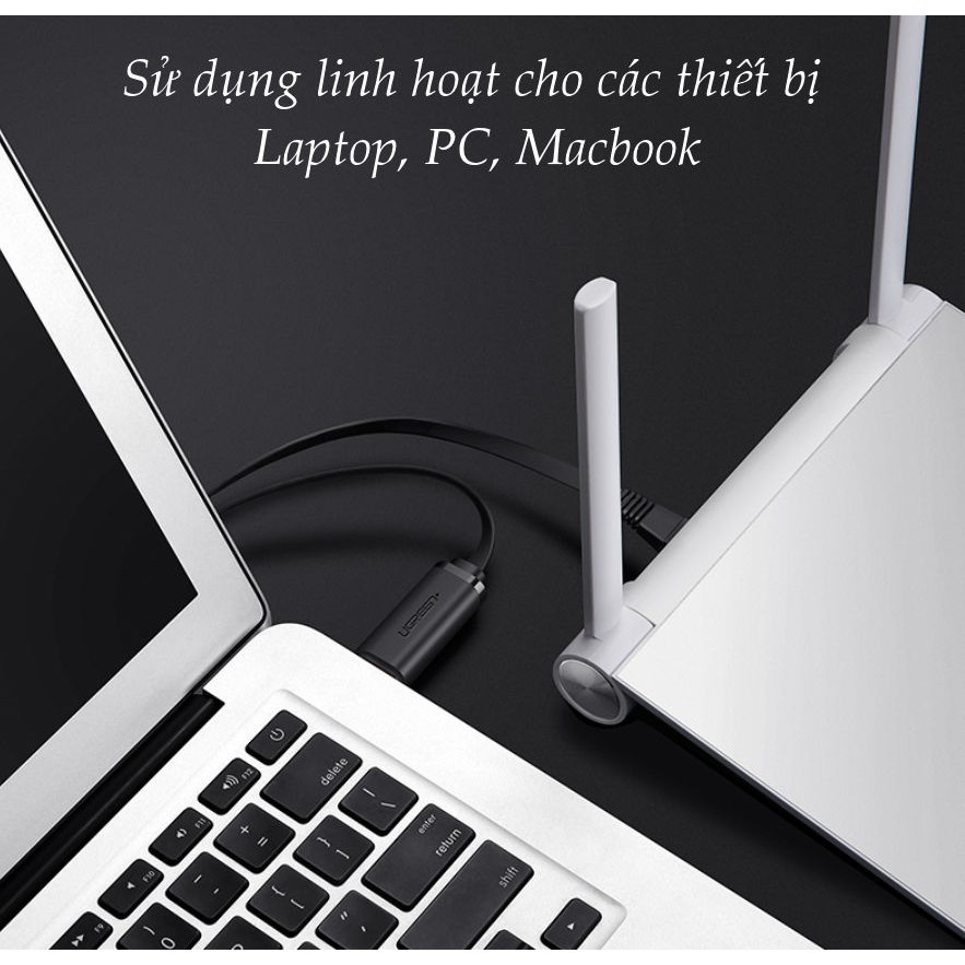 Dây cáp USB 2.0 sang RJ45 FTDI UGREEN CM204 | Chuẩn 8 pin | Chipset FTDI FT-232 cao cấp |  Bảo Hành 18 Tháng 1 Đổi 1.