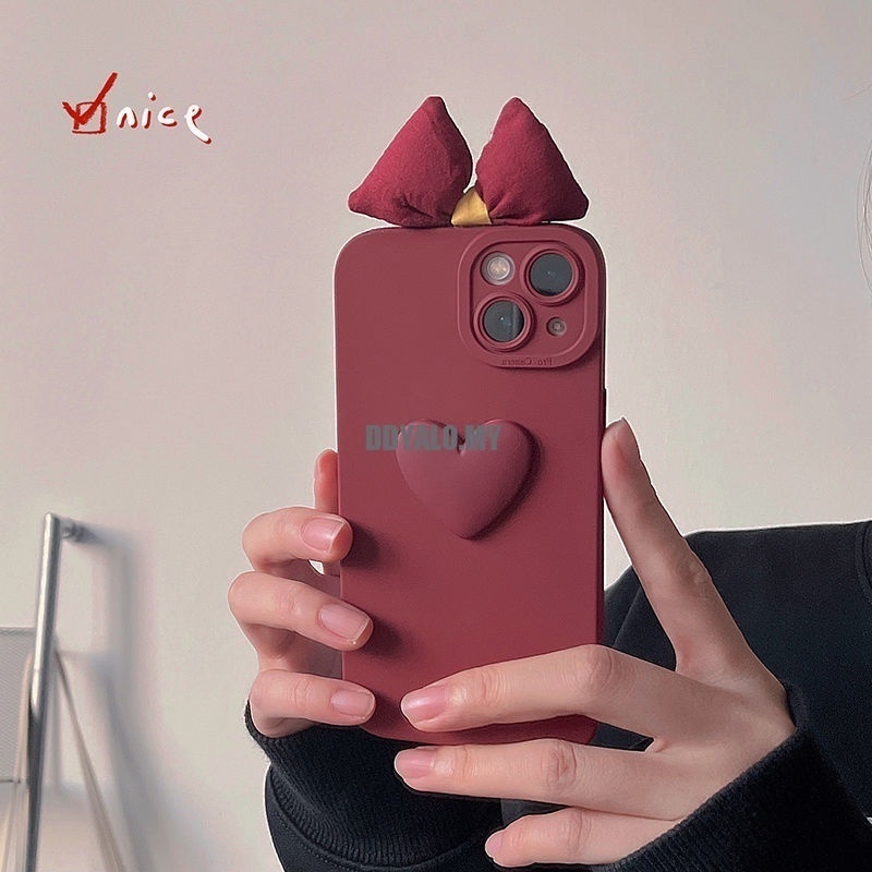 Ốp Điện Thoại Mềm Gắn Nơ Hình Trái Tim Phong Cách Nhật Hàn Cho Realme 8i 9i 9 Pro Plus C35 7 5 6 Pro