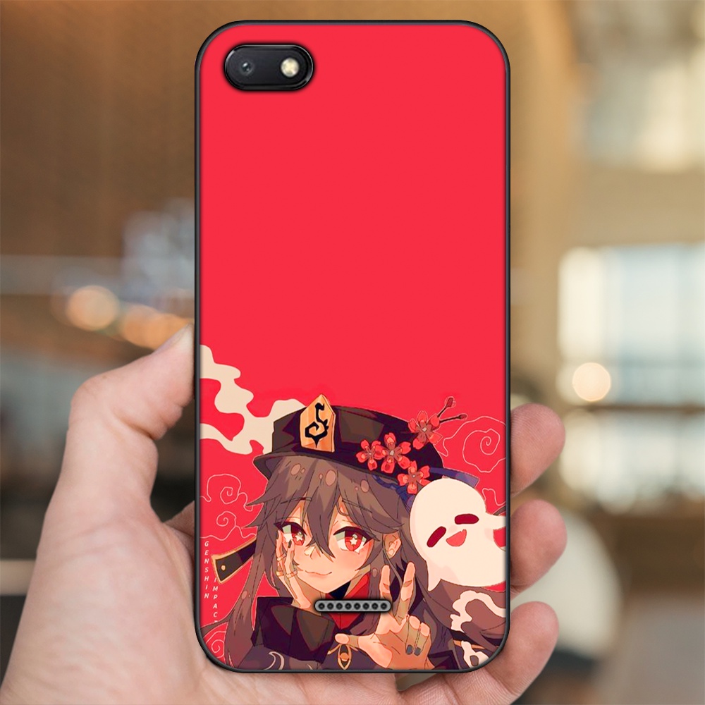 Ốp lưng Xiaomi Redmi 6A viền đen in hình Hutao Genshin Impact