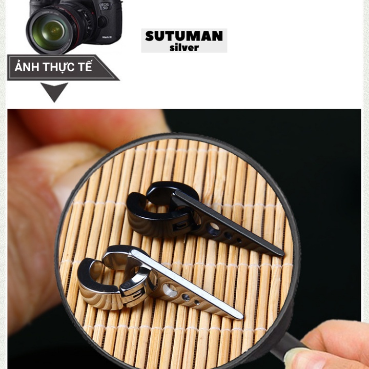 [HỎA TỐC] Bông tai punk hình tam giác nhọn chất liệu titan cao cấp không ảnh hưởng tai SUTUMANsilver