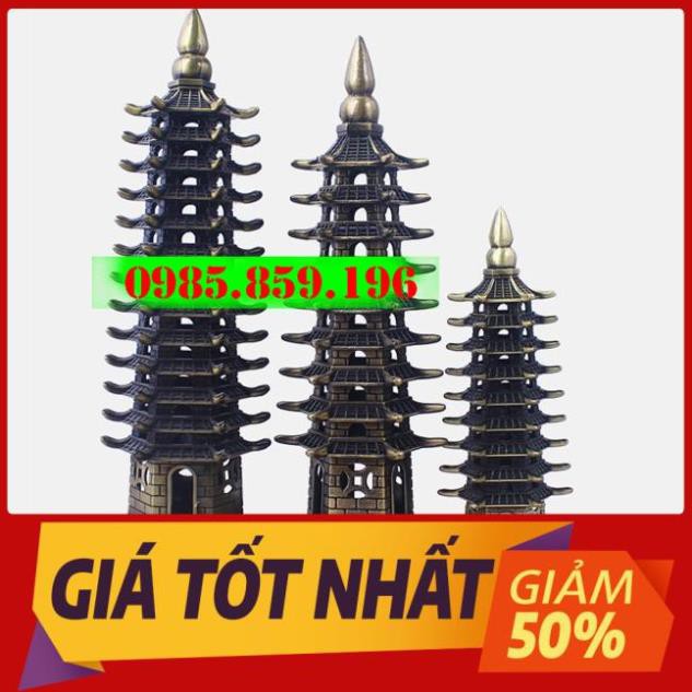 Tháp Văn Xương 9 tầng 18cm bằng đồng (268) hanglegiasi3721