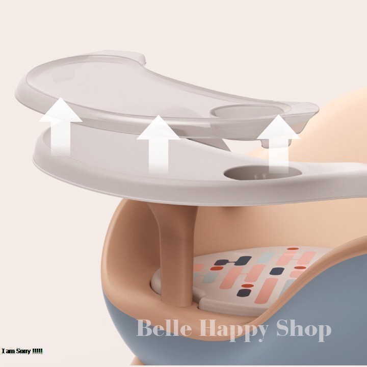 Ghế Ăn Dặm Mẫu Nhỏ Gọn Thấp Kiêm Ghế Ngồi Chơi Chơ Bé Có Còi BÍp