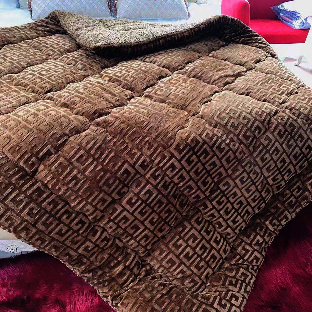 Chăn Chữ Vạn Cao Cấp Hàng 3,5 kg Hoa Văn In 3D (Có video - Được chọn mẫu)