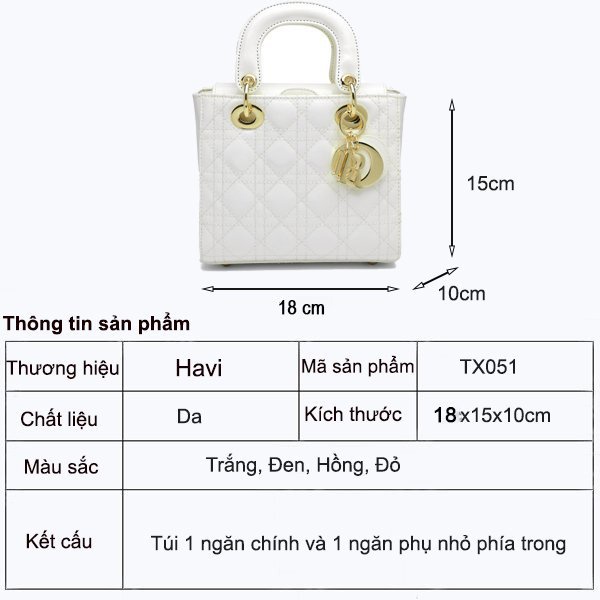 Túi Xách Nữ Đẹp, Đeo Chéo, Đeo Vai Đi Chơi, Đi Làm dáng vuông da lì Thời Trang Cao Cấp TX051