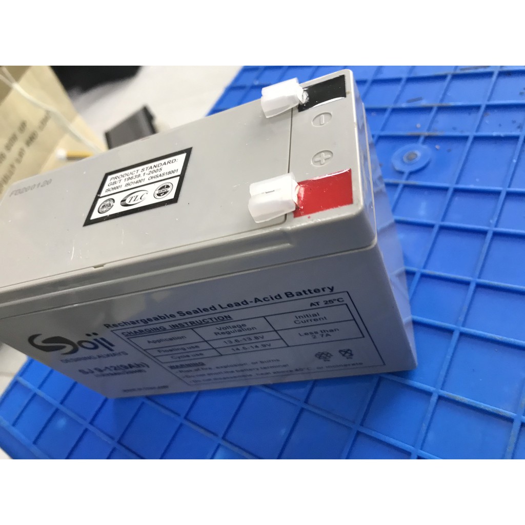 Ắc quy Soji Thái Lan 12V - 9AH chuyên dụng cho UPS, NLMT