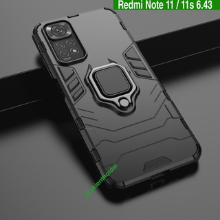Ốp lưng Redmi Note 11 / Note 11s 6.43' Iron Man Iring chống sốc giá đỡ nhựa PC viền dẻo siêu bền