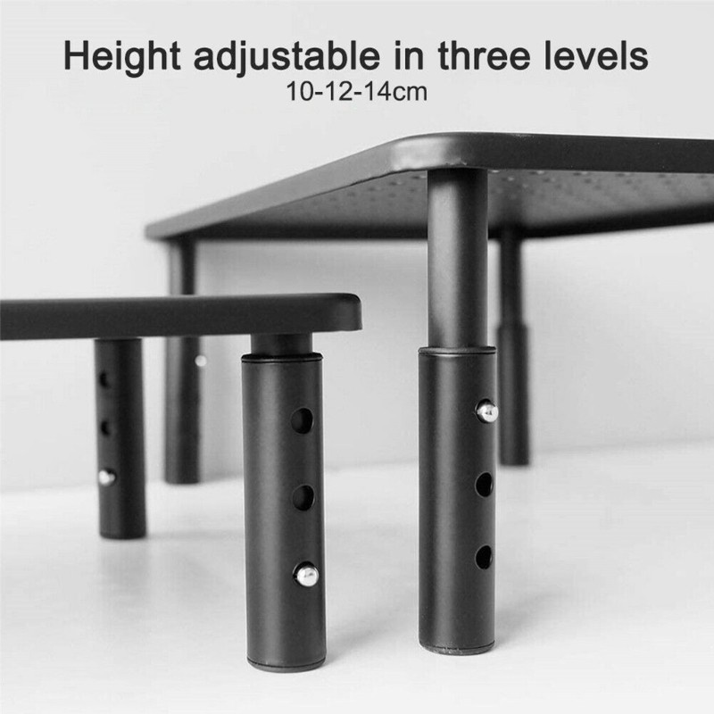 DOU 3 Height Adjustable With Mesh Platform Iron Plate Monitor Cooling Stand Riser Portable Heat Dissipation Bracket For laptop