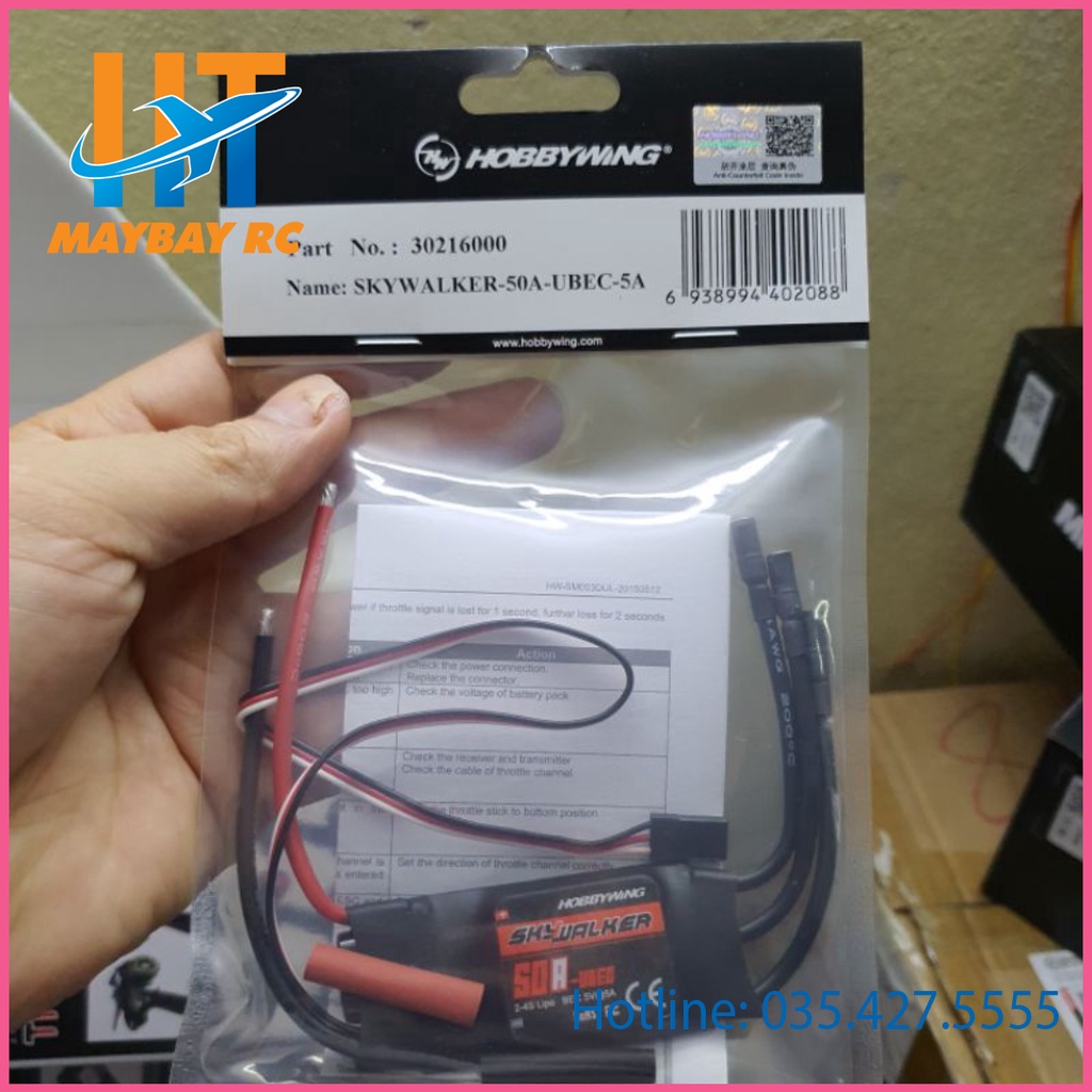 Bộ Điều Tốc ESC 50A Skywalker 2-4s bec 5V 5A