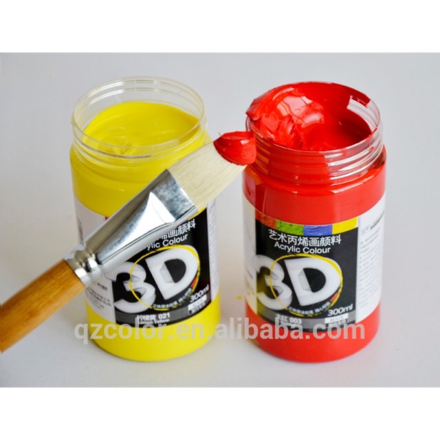 Combo 19 lọ màu 3d 100ml + 12 lọ acrylic 300ml + 3 bay vẽ + 2 bộ cọ đẹp