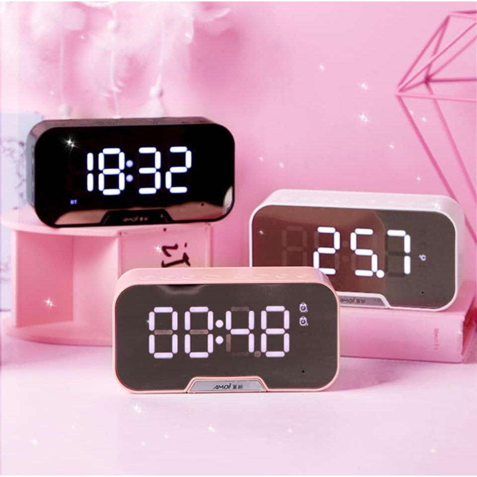 Loa Bluetooth kết hợp đồng hồ báo thức thông minh!!! 2in1
