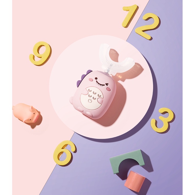 Bàn chải đánh răng điện Xiaomi AIBEDILA AB-4646 chữ U cho trẻ em An toàn dễ sử dụng - Minh Tín Shop