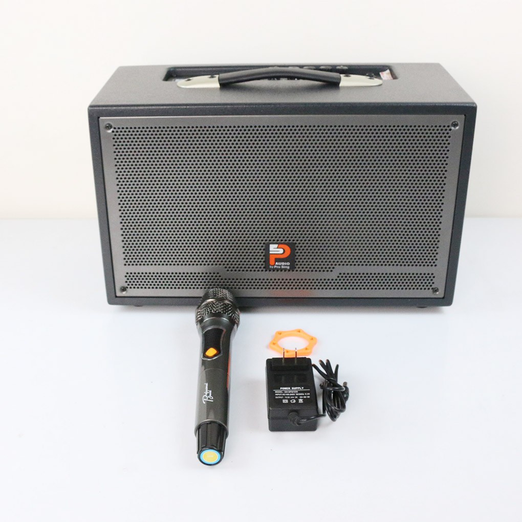 Loa kéo xách tay Prosing W-Silver E – Loa karaoke thùng gỗ cao cấp