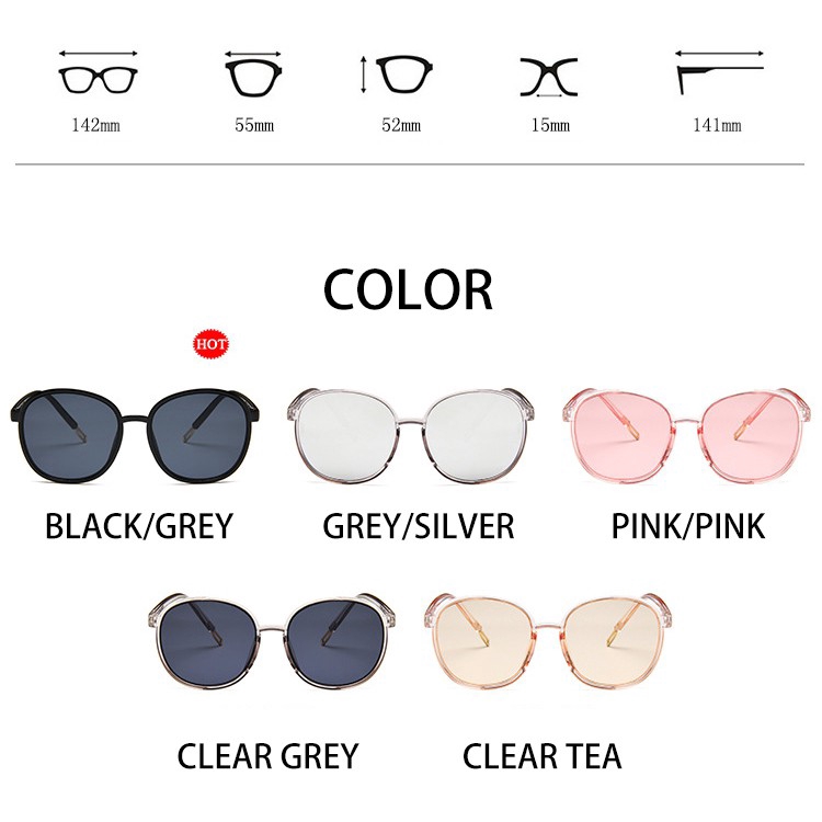 Kính mát chống tia UV400 thiết kế quá khổ thời trang Hàn Quốc cho nam và nữ