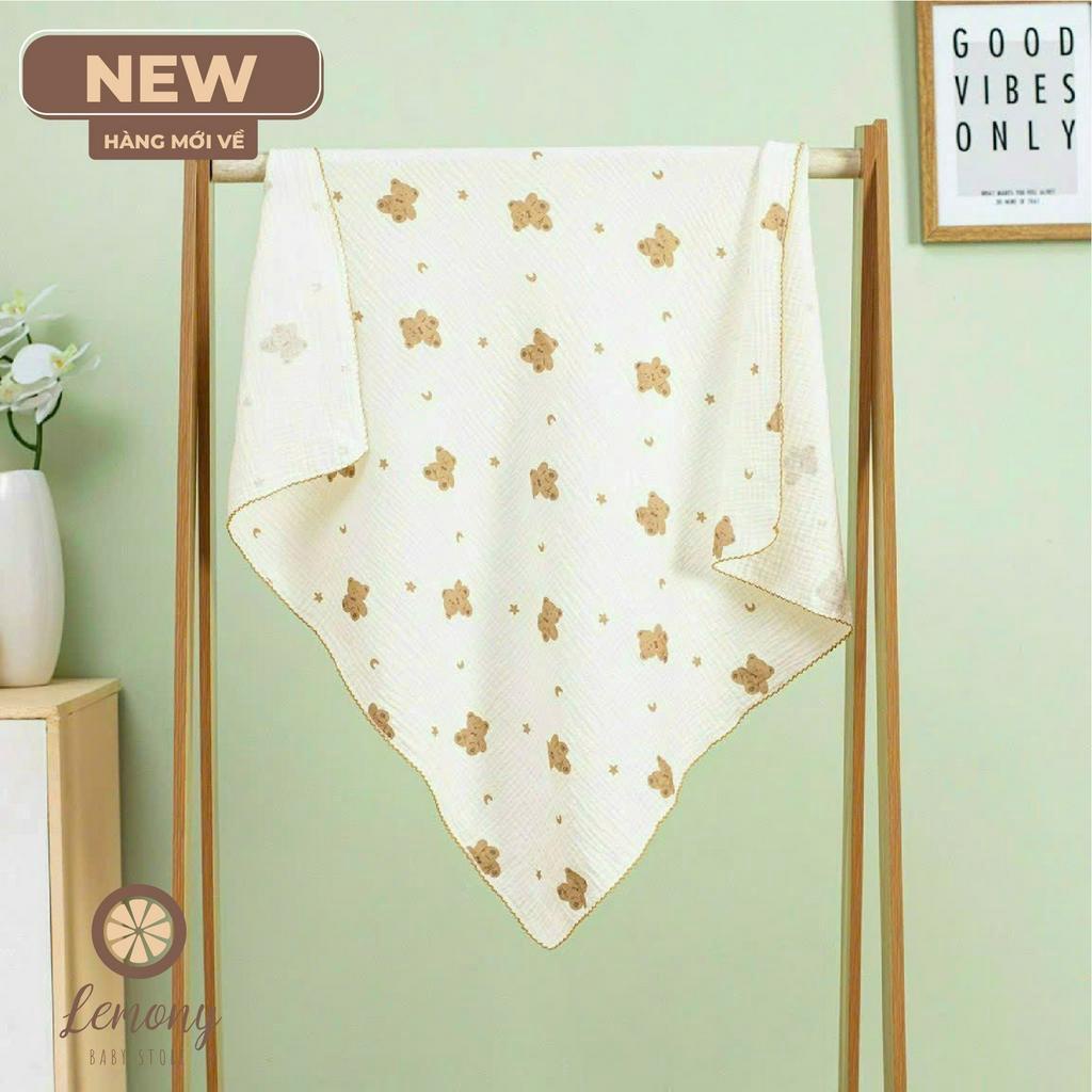 Khăn tắm Muslin đa năng Bunny, thấm hút, giúp bé được giữ ấm khi tắm xong, có thể sử dụng như chăn đắp