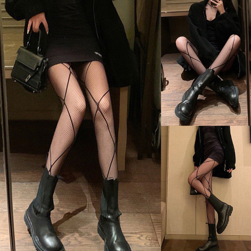 Quần Tất Lưới Lưng Cao Thời Trang Cho Nữ