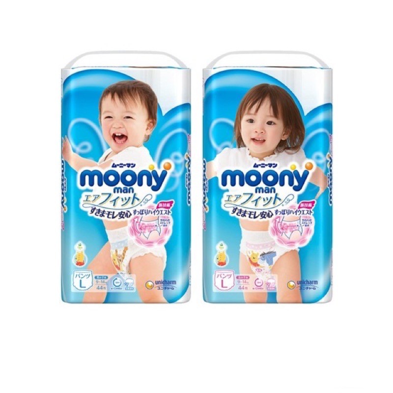 (Tặng vỏ bọc CCCD)Tã bỉm dán/quần Moony Natural/Moony xanh siêu cao cấp hữu cơ NB63/S58/M46/L38