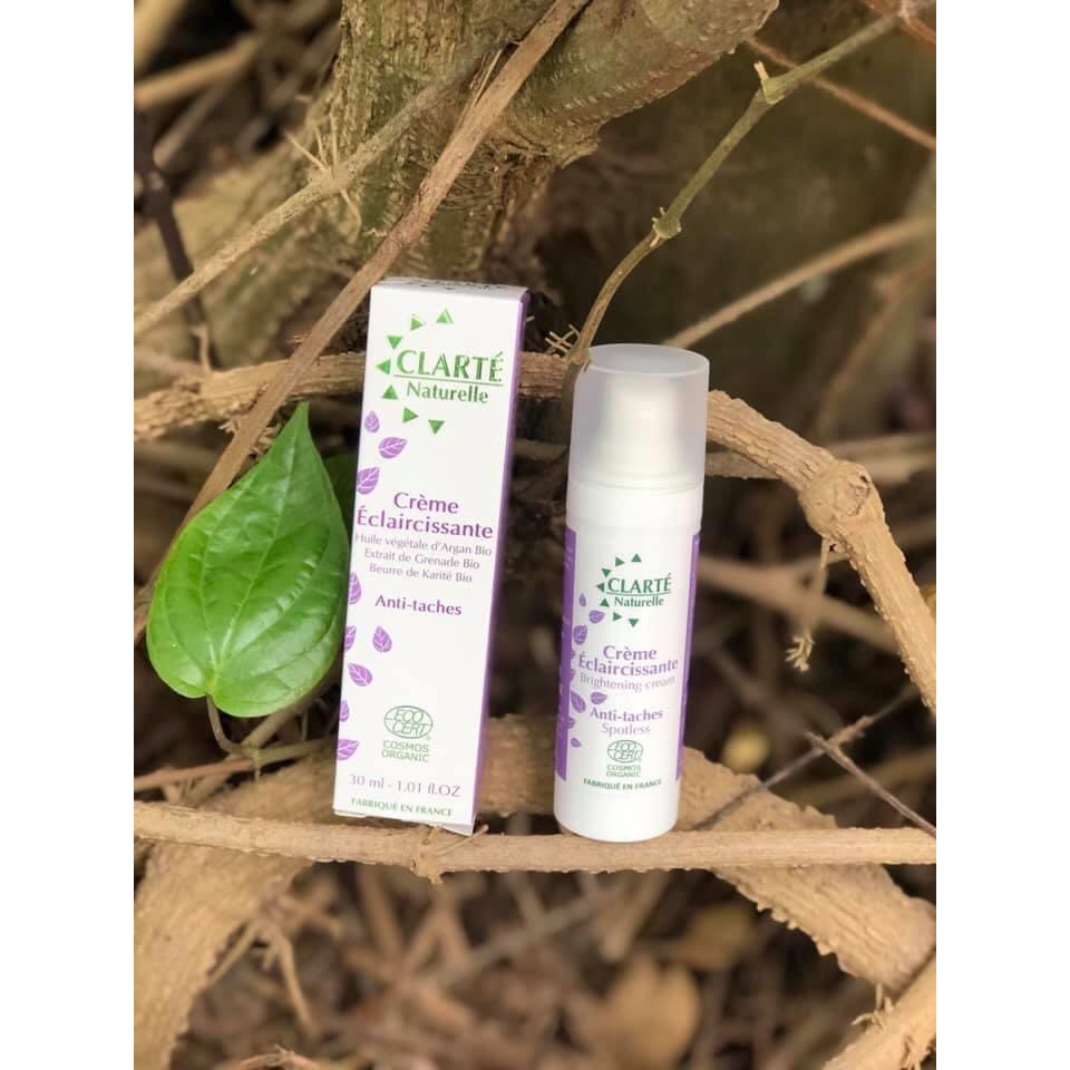 Kem dưỡng da Clarte Naturelle hữu cơ Pháp dưỡng sáng da, giảm nếp nhăn