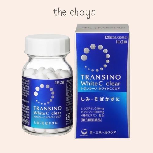 Viên uống trắng da mờ nám Transino White C Clear Nhật 120v và 240v.