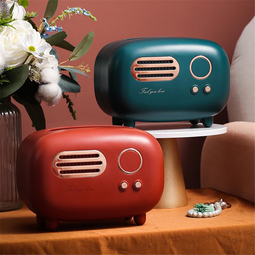 Hộp Đựng Khăn Giấy / Điều Khiển Từ Xa Kiểu Retro Tiện Dụng Cho Gia Đình