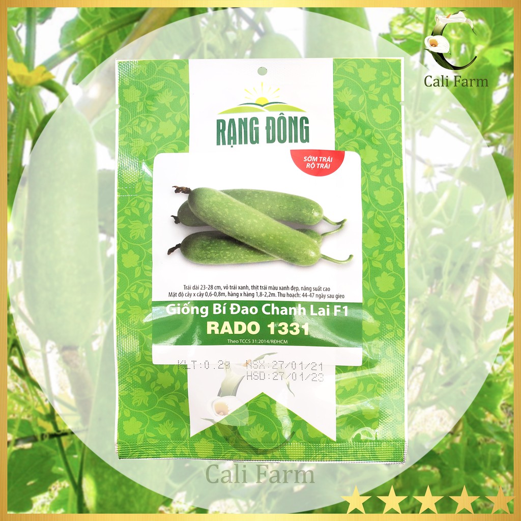 Hạt Giống Bí Đao Chanh Lai F1 RADO 1331 gói 0,2gr Sai Trái, Ăn Ngon