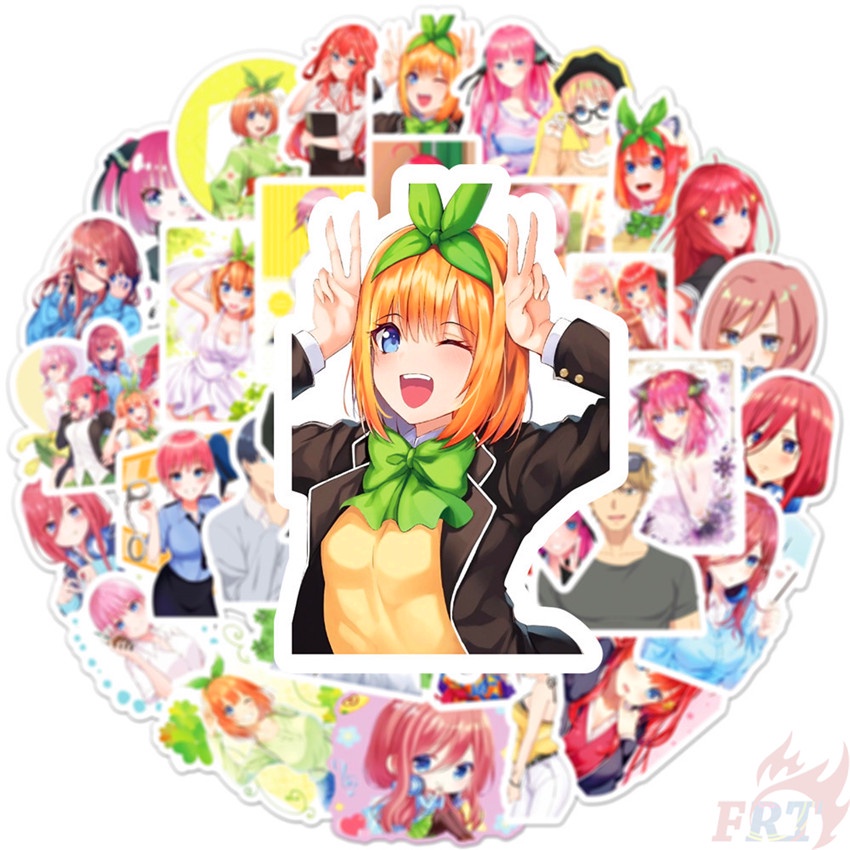 Set 100 miếng dán trang trí họa tiết hoạt hình The Quintessential Quintuplets A