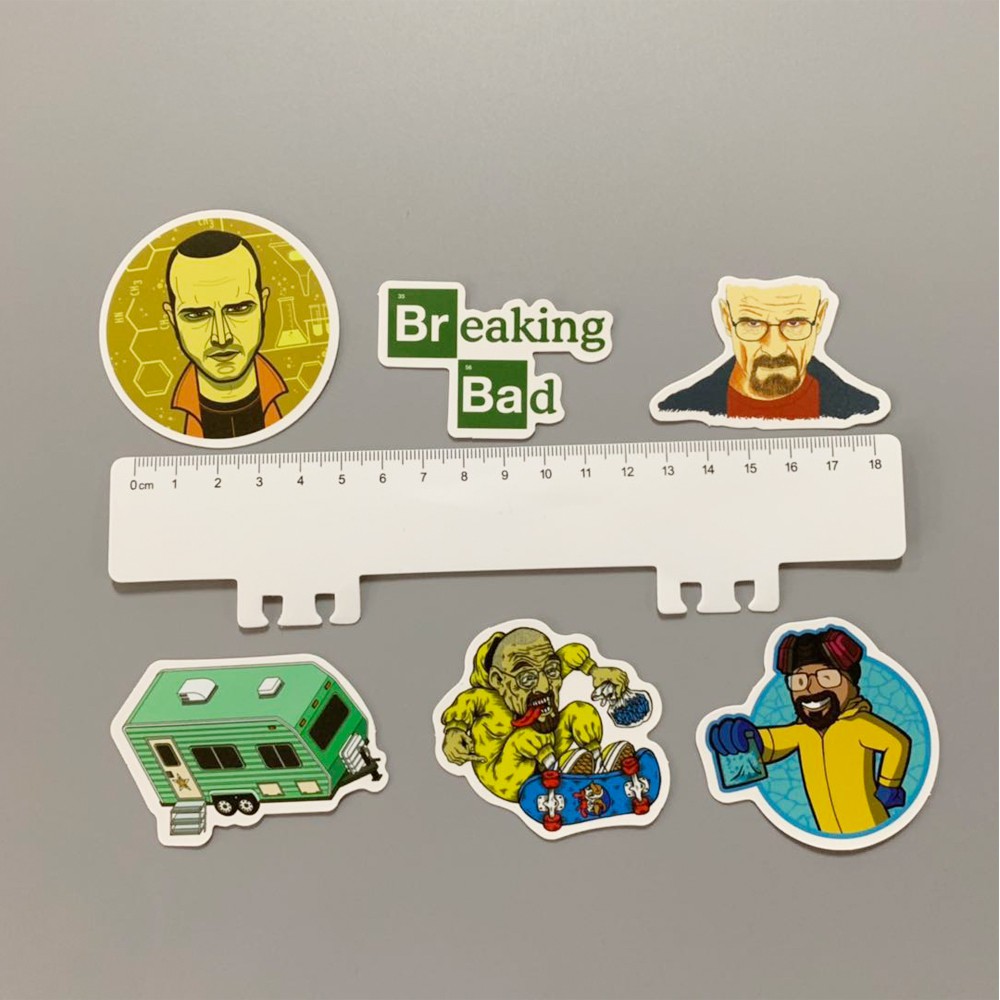 50PCS Breaking Bad Waterproof Sticker  Movie For Luggage Car Guaitar Skateboard Phone Laptop Bicycle Motor Stickers