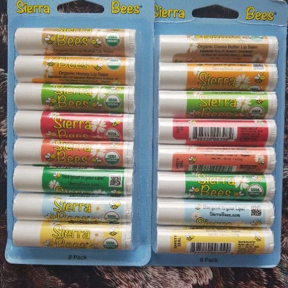 [HÀNG MỸ DATE 2026)  Son Dưỡng Môi 100% Hữu Cơ Organic Sierra Bees 100% Hữu Cơ Đủ Mùi