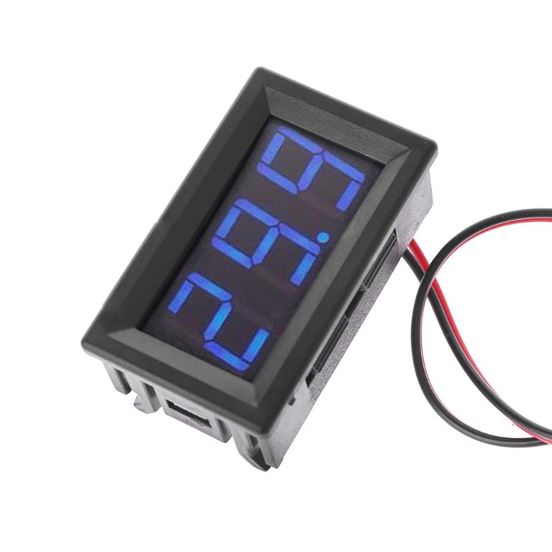 Vôn Kế Kỹ Thuật Số Mini Hai Dây Màn Hình LED Cho Xe Hơi