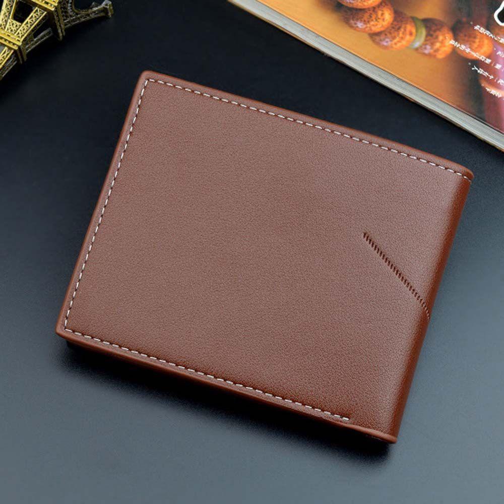Ví Đựng Thẻ 3 Ngăn Gập Ngang Không Dây Kéo Dành Cho Nam