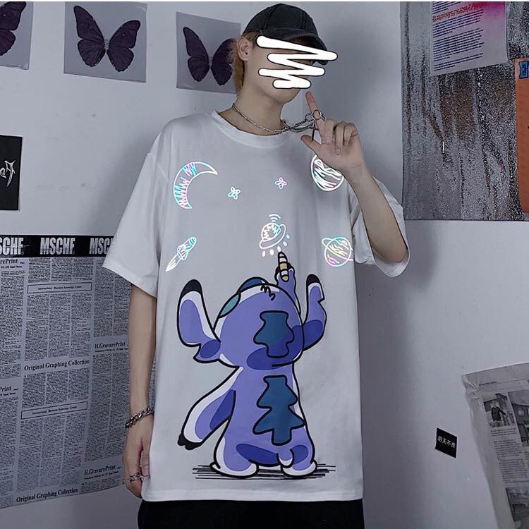 Áo Thun Tay Lỡ 3D Oversize Ulzzang Unisex, Thun Tay Lửng In Hình Dáng Rộng - MM