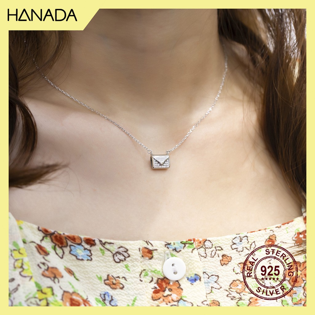 Dây Chuyền Bạc 925 Hanada N-2-S-0168 Ví Nữ Đính Đá