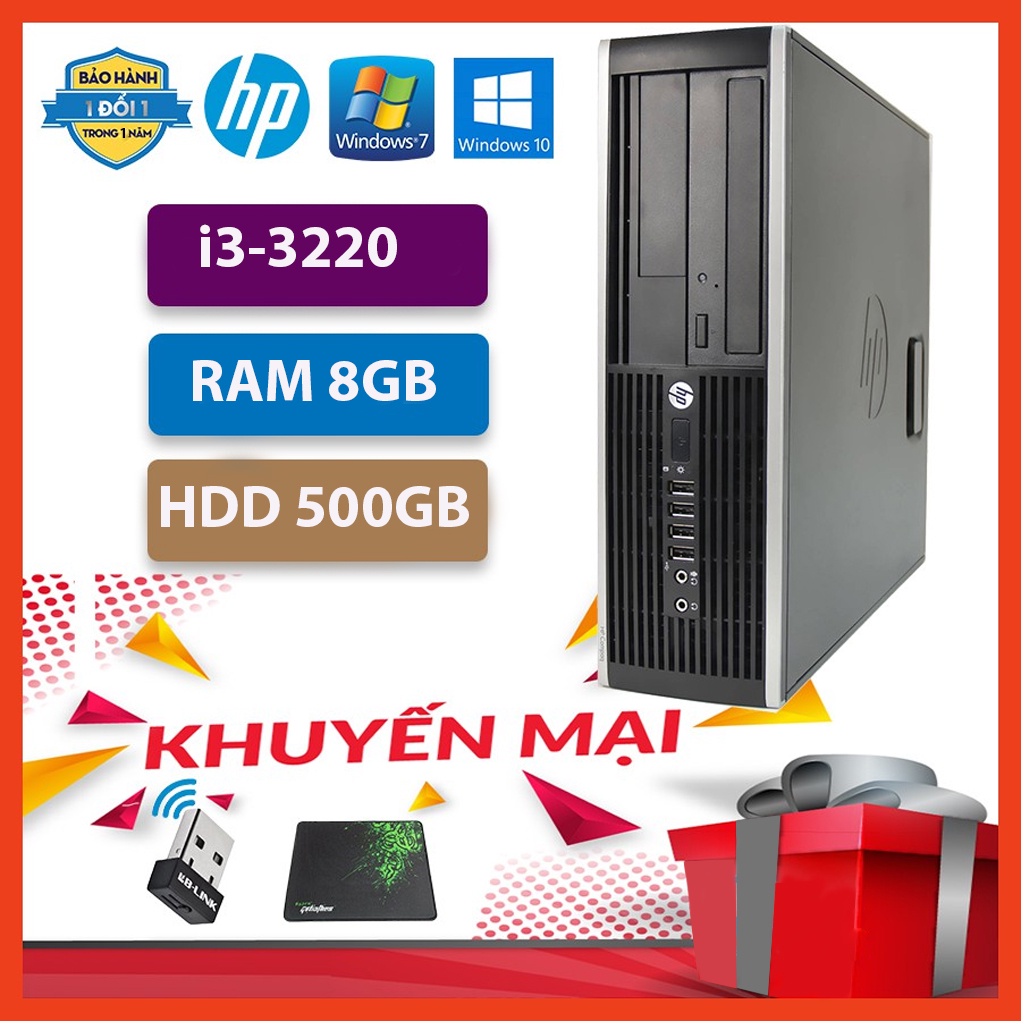 Cây máy tính để bàn HP Compaq 6300 Core i3 3220 | ram 8GB | ổ cứng HDD 500GB. HÀNG NHẬP KHẨU