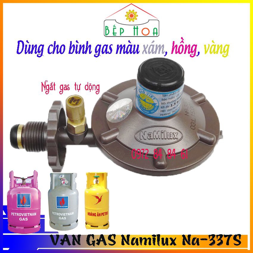 Van điều áp NGẮT GA TỰ ĐỘNG NaMilux NA - 337S - An toàn - Bền bỉ - 337s/ngắt gas tự động/van xám - Bếp Hoa