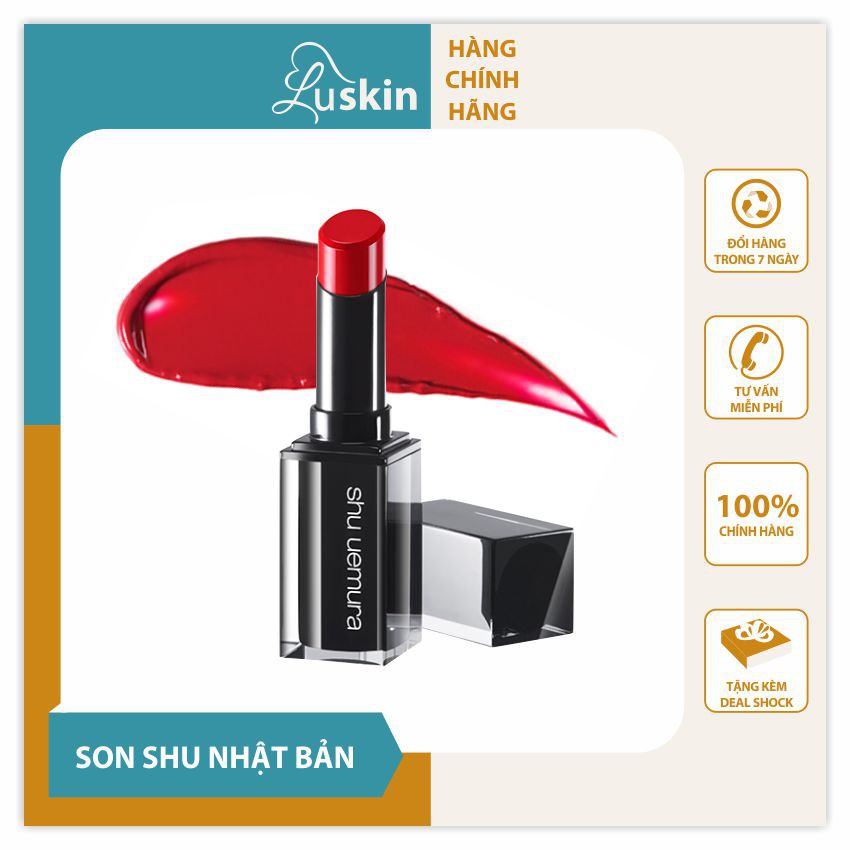 Son môi lì lâu trôi dưỡng ẩm chính hãng SHU UEMURA son siêu lì cao cấp Nhật Bản cho làn môi mềm mại mượt như nhung TM45