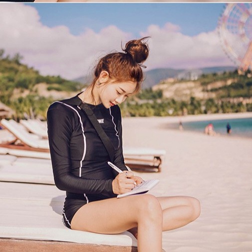 Bộ bikini, quần áo bơi dài tay kín đáo, có sẵn lót ngực STORE HERA BKN03