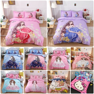 Bộ chăn ga công chúa elsa cotton Tina cao cấp