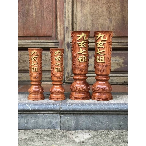 Ống cắm nhang Ống đựng nhang bằng gỗ