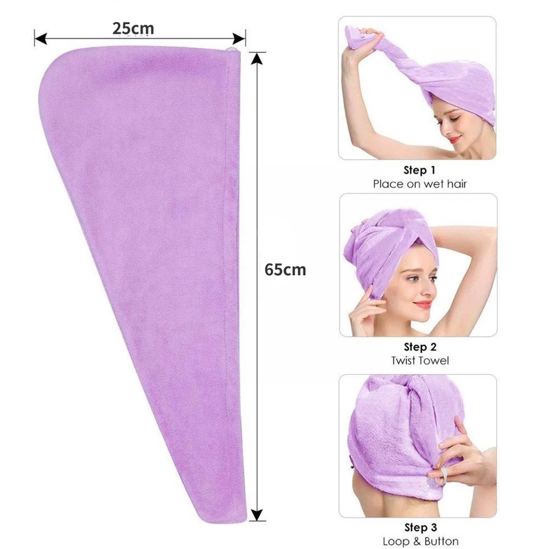Khăn Lông Cừu San Hô Mềm Mại Thấm Hút Tốt Nhiều Màu Sắc Để Sấy Khô Tóc
