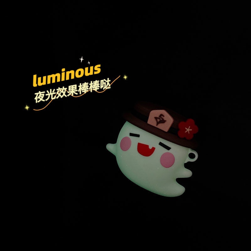 Vỏ Bảo Vệ Hộp Sạc Tai Nghe AirPods 1 / 2 Pro3 Inpods 12 i12 Phát Quang Hình Ma Dễ Thương