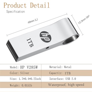 [Ready] HP USB 3.0 2TB Pendrive Waterproof Metal USB Flash Drive High Speed Flash Disk 【Send Android adapter or Type-C】 ITO
