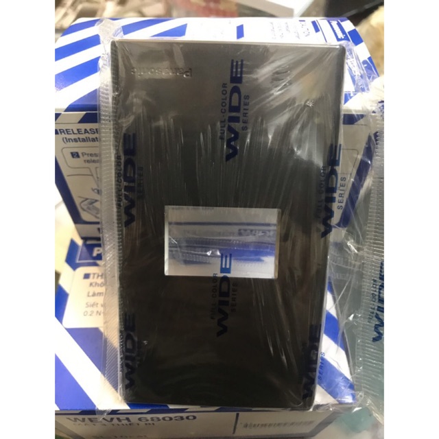 Mặt 1 ,2 ,3 , Mặt Kín Đơn , Mặt 1 CB Tép, Mặt Át Khối  Màu Đen Wide Panasonic