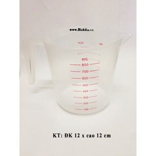 Ca nhựa chia ml