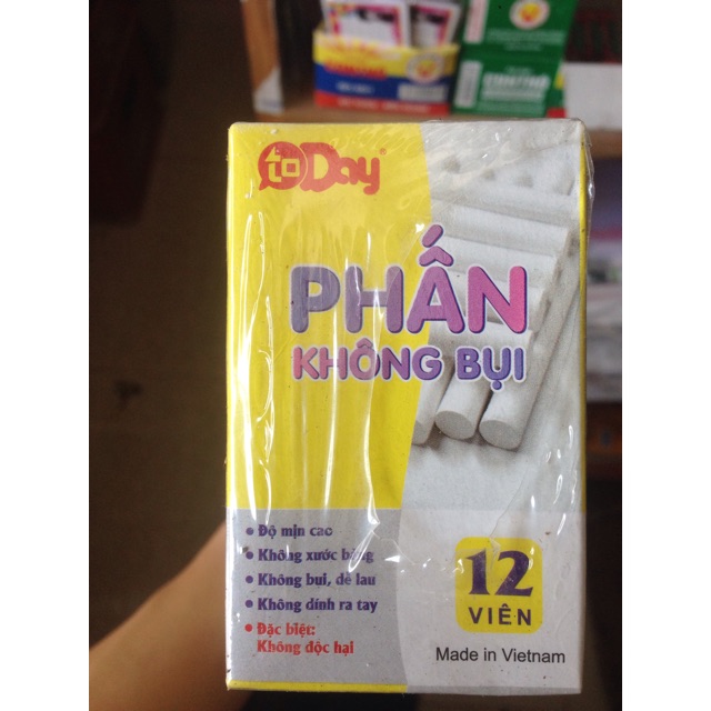 1 hộp phấn không bụi 12 viên