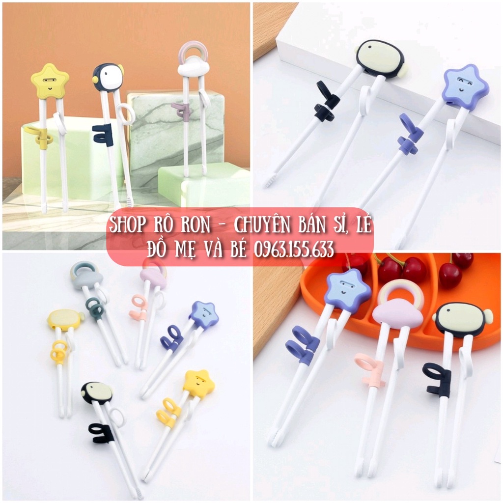Đũa tập ăn SWEET BABY - Đũa xỏ ngón cho bé - Shop Rô Ron