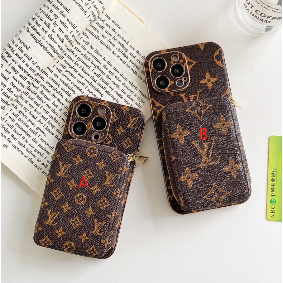 Ốp Điện Thoại Lv Dạng Túi Có Khóa Kéo Cho iphone13promax 11 12 xr x xs max 7plus